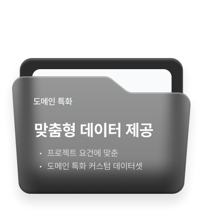 도메인 특화 — 맞춤형 데이터 제공: 프로젝트 요건에 맞춘 도메인 특화 커스텀 데이터셋